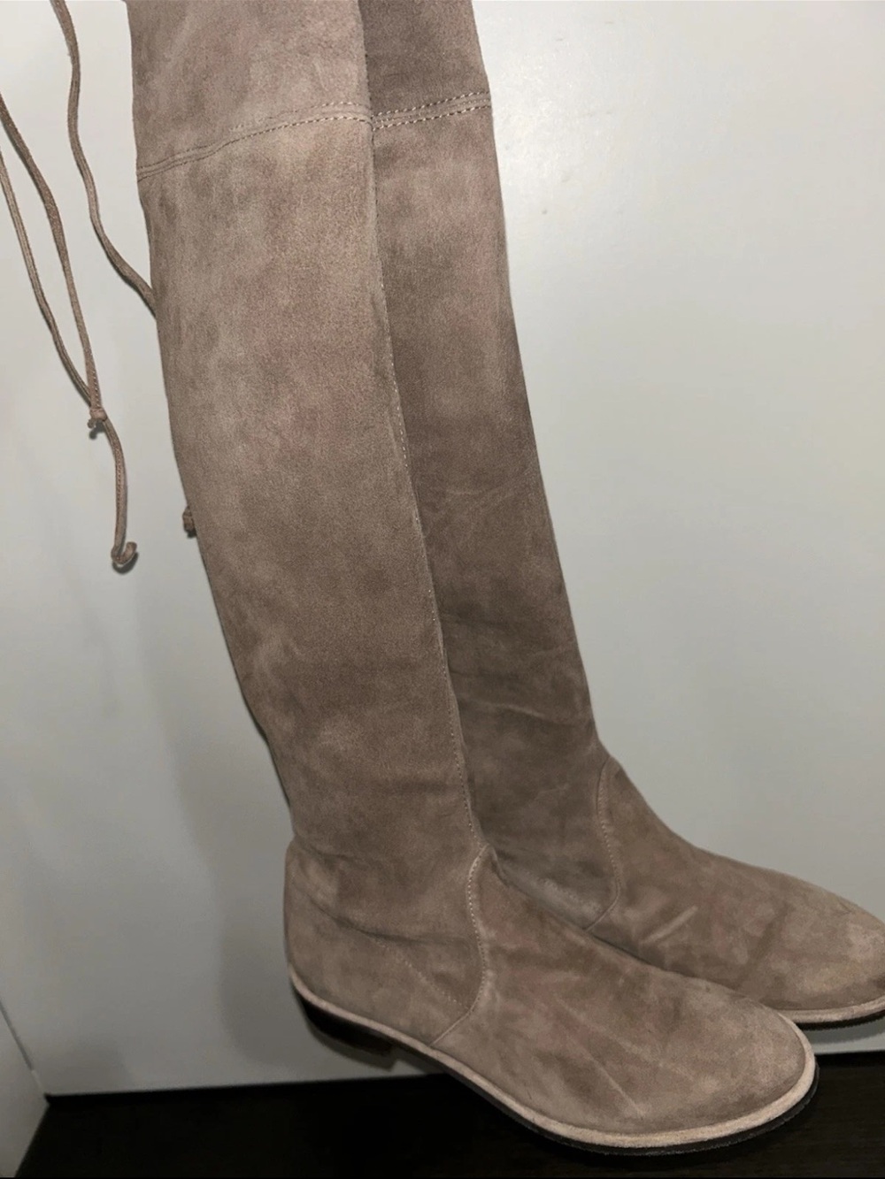 Stuart Weitzman Lowland Brown Suede Over-The-Knee Boots, Size 7